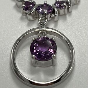 Lenox Fine Jewelry Amethyst, and .925 Silver Necklace with Pendant